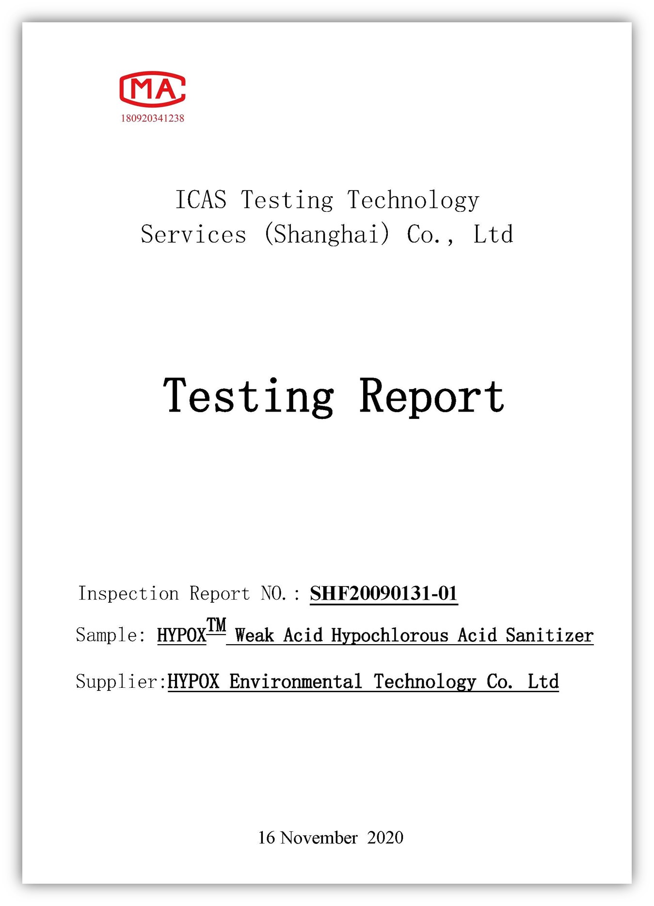 Testing Report